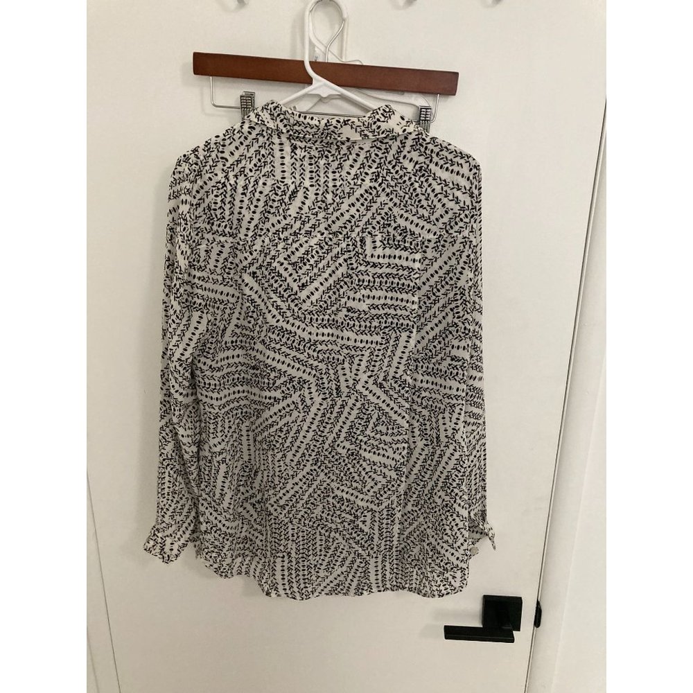 Cabi 3255 Split Back Button Down Printed Blouse, … - image 2